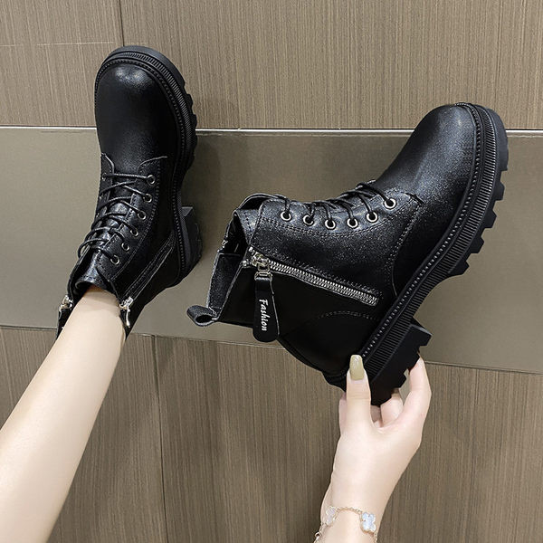 Casual ženske čizme od eko kože sa vezicama