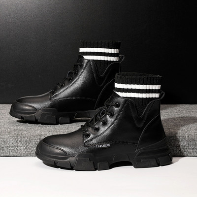 Novi model ženskih kožnih čizama na pertlu u crnoj i bež boji