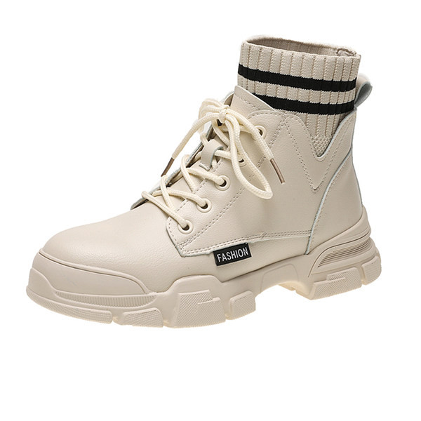 Novi model ženskih kožnih čizama na pertlu u crnoj i bež boji