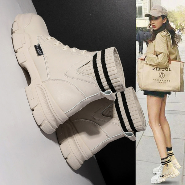 Novi model ženskih kožnih čizama na pertlu u crnoj i bež boji