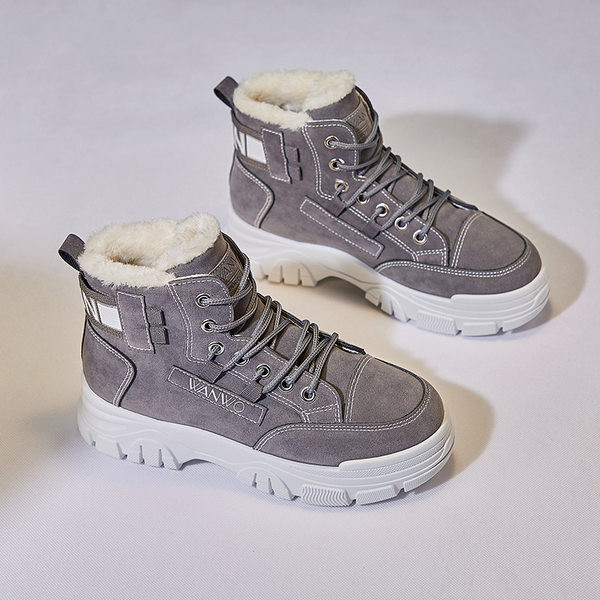 Ženske casual čizme od eko brušene kože s mekom postavom