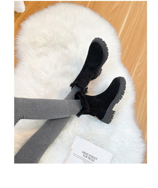 Ženske čizme od umjetnog antilopa s toplom postavom