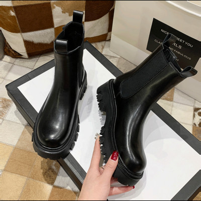 Ženske kubanke sa visokim grubim đonom - od eko kože