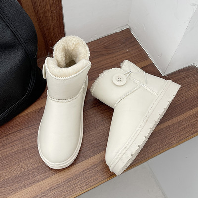 Ženske casual čizme s toplom postavom - ravni potplat