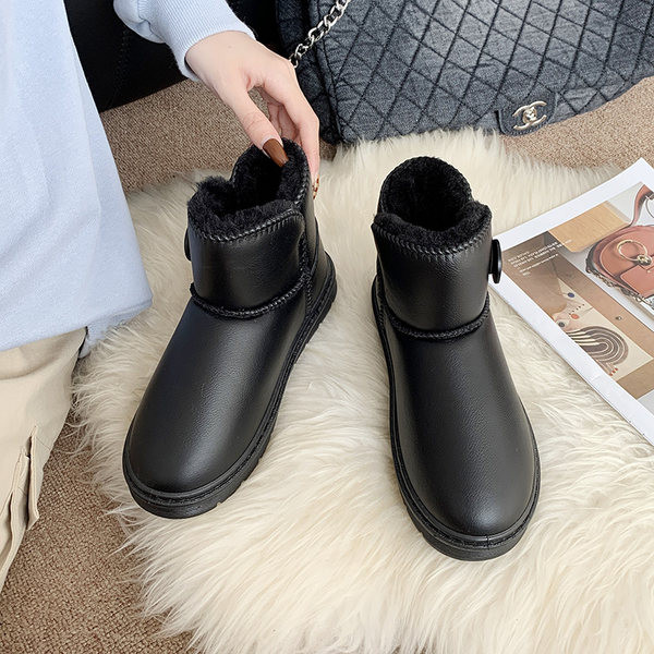 Ženske casual čizme s toplom postavom - ravni potplat