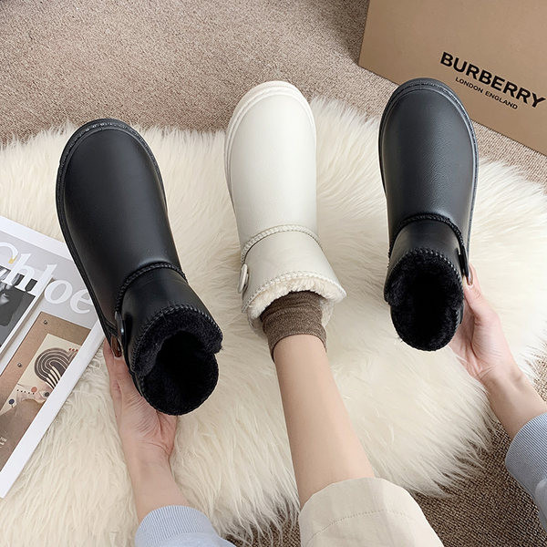 Ženske casual čizme s toplom postavom - ravni potplat