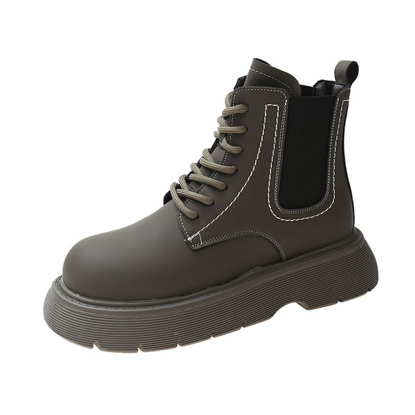 Ženske kožne čizme sa vezicama u dvije boje