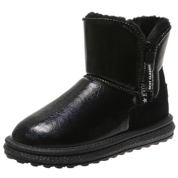 Ženske čizme s toplim patentnim zatvaračem i natpisom