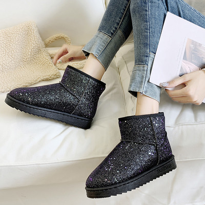 Zimske tople čizme od eko kože sa sjajnim efektom