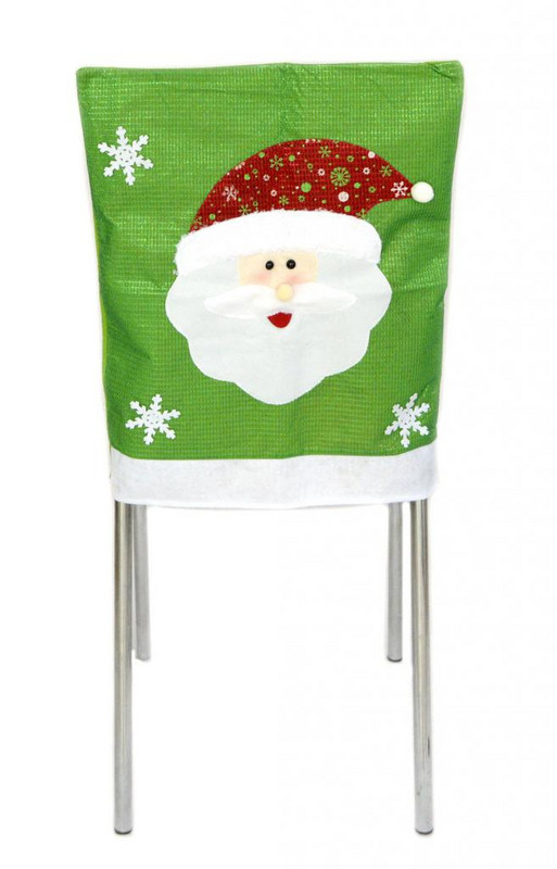 Коледен аксесоар  Ahelos, Калъф за стол, Зелен, 55х45 см