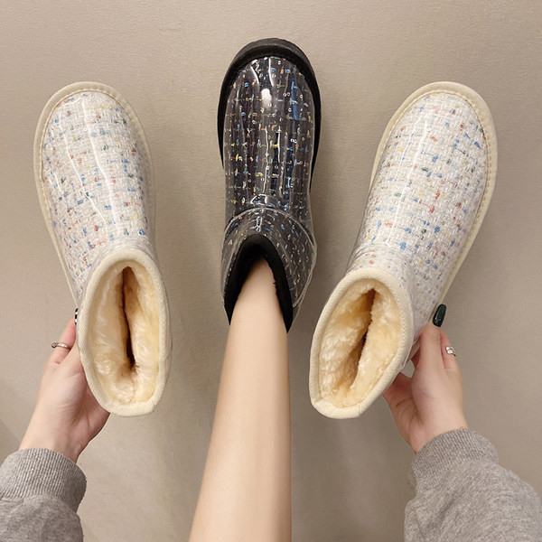 Ženske vodootporne zimske čizme s toplom postavom