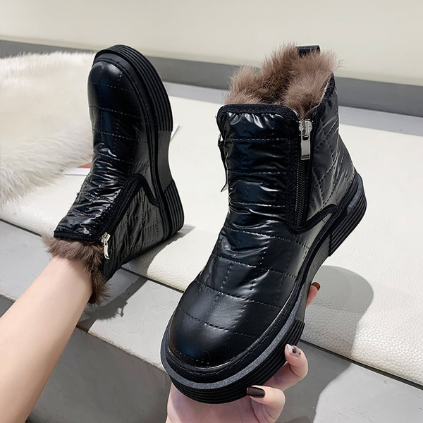 Зимни топли боти с цип 