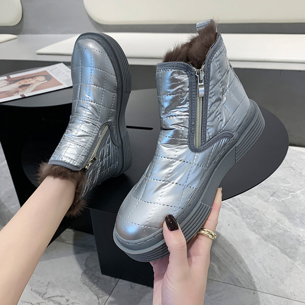 Зимни топли боти с цип 