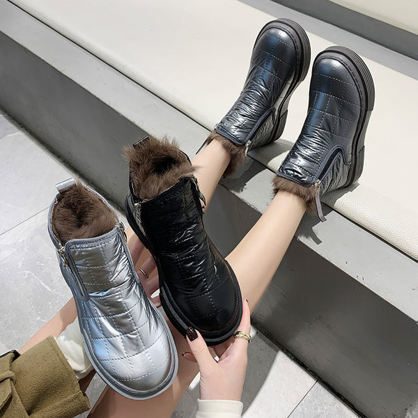 Зимни топли боти с цип 