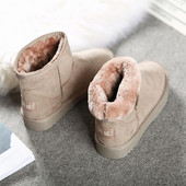 Ženske casual čizme od eko brušene kože s mekom postavom