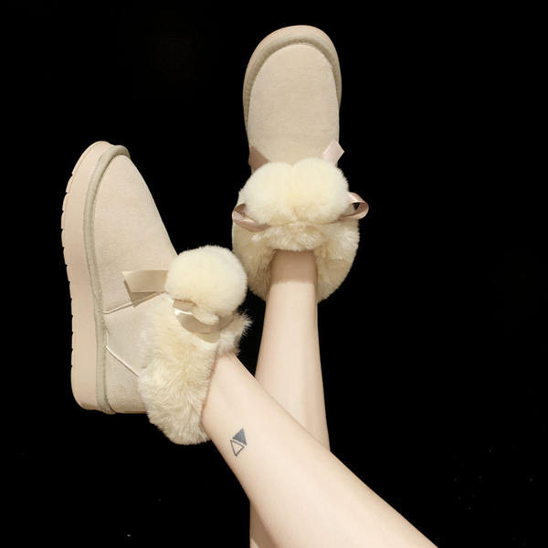 Ženske čizme od eko brušene kože s vezicama i podstavom od umjetne dlake