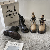 Moderne ženske čizme od eko kože sa vezicama - crne i smeđe