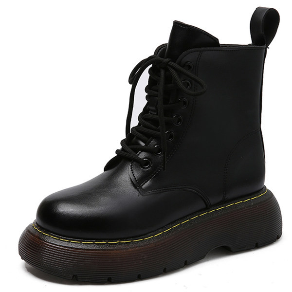 Moderne ženske čizme od eko kože sa vezicama - crne i smeđe