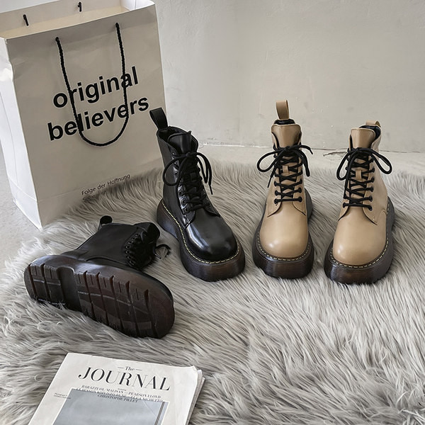 Moderne ženske čizme od eko kože sa vezicama - crne i smeđe