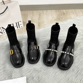 Стилни дамски боти от еко кожа в четири модела