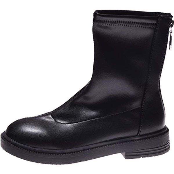 Ženske kožne čizme sa patentnim zatvaračem u dvije boje