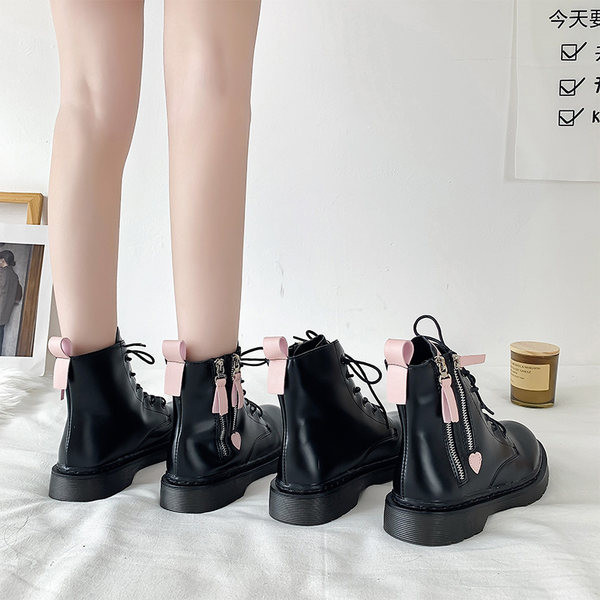 Ženske čizme od umjetne kože sa patentnim zatvaračima