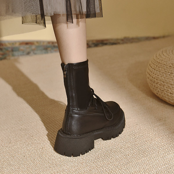 Ženske čizme casual model sa vezicama od eko kože