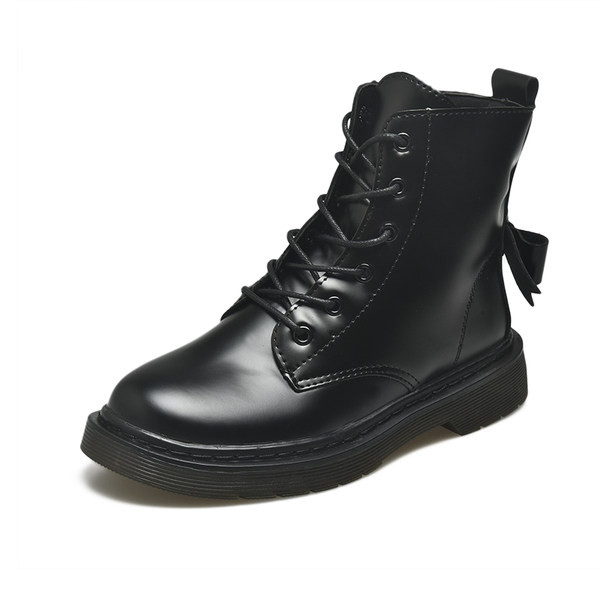 Ženske čizme s trakom u crnoj boji