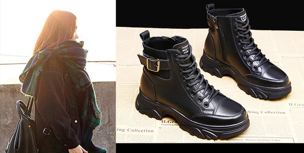 Elegantne ženske čizme s kopčom i vezicama