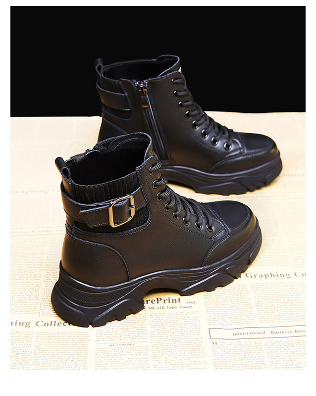 Elegantne ženske čizme s kopčom i vezicama