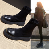 Ženske zimske čizme sa debelim đonom - crne i smeđe