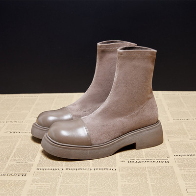 Ženske zimske čizme sa debelim đonom - crne i smeđe