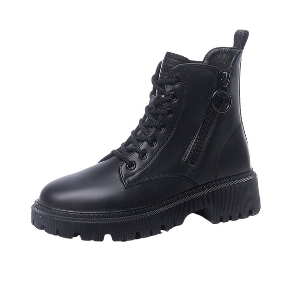 Ležerne čizme u crnoj boji s patentnim zatvaračem za žene