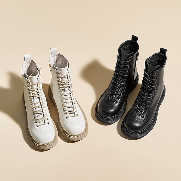 Moderne ženske čizme od eko kože sa vezicama