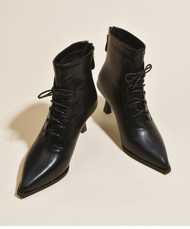 Ženske čizme od eko kože sa tankom petom od 6 cm