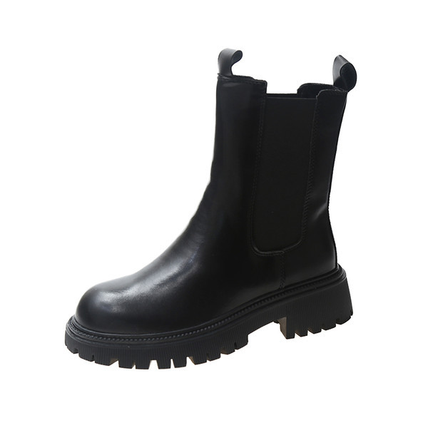 Изчистен модел дамски боти без закопчаване