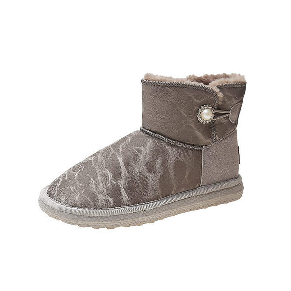 Ženske tople čizme s ravnim potplatom