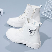 Ženske čizme s džepom i patentnim zatvaračem