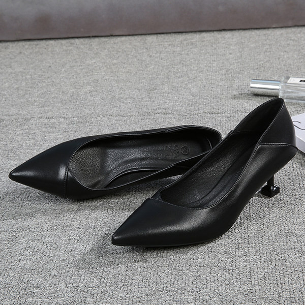 Model ženskih cipela na špic u crnoj boji