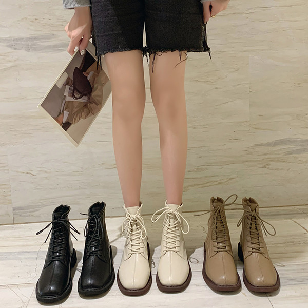 Ženske casual čizme s pertlom u tri boje