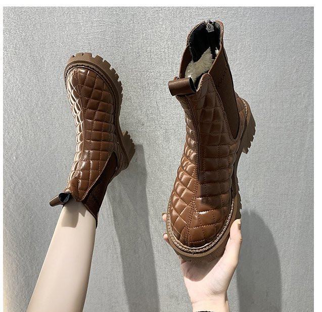 Moderne ženske čizme od eko kože sa grubim đonom