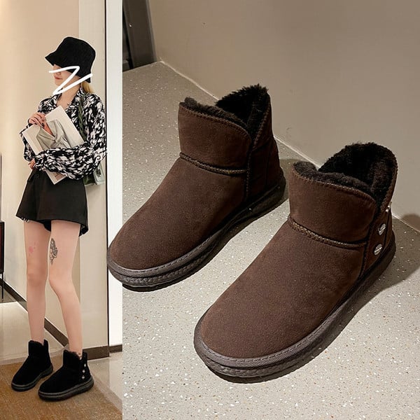 Ženske tople čizme od umjetnog antilopa