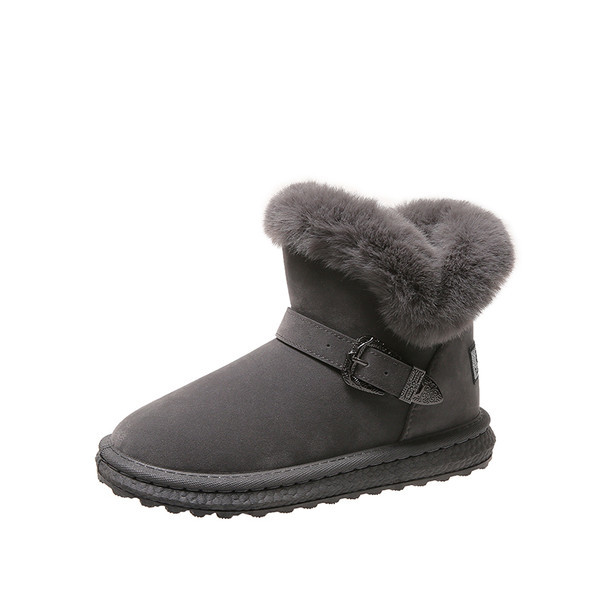 Ženske zimske čizme s toplom postavom i kopčom