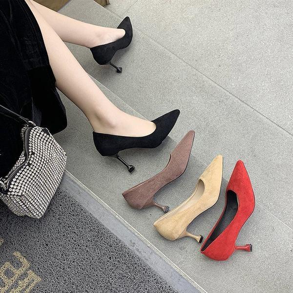 Elegantne cipele od eko brušene kože - sa petom od 6 cm ili 8 cm