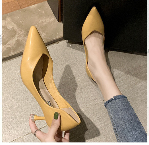 Ženske cipele od eko kože sa petom od 6 cm - model na špic