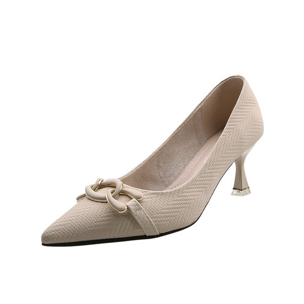 Ženske cipele od eko kože sa petom od 6 cm - model na špic