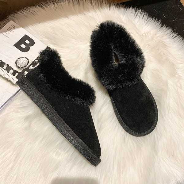 Зимни топли боти от еко велур с подплата