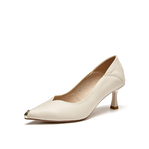 Ženske kožne cipele sa tankom petom 6,5 cm