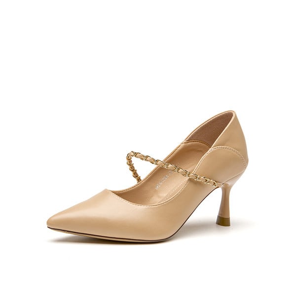 Moderne ženske cipele s metalnim lancem i petom od 7,4 cm