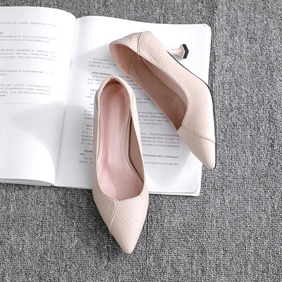 Izoštreni model ženskih kožnih cipela - dva modela